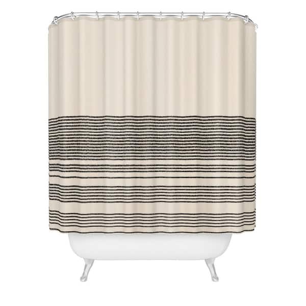 DenyDesigns. Kierkegaard Design Studio Organic Stripes Minimalist Black Shower Curtain