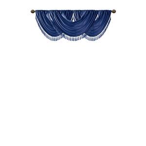 Juline 46 in. L x 38 in. W in Navy Polyester Light Filtering Valance
