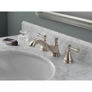 Cassidy 8 in. Widespread 2-Handle Bathroom Faucet with Metal Drain Assembly in Stainless (Handles Not Included)