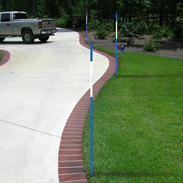 FiberMarker 72 in. Blue Driveway Markers 5/16 in. Dia Solid Driveway Poles for Easy Visibility at Night (20-Pack)