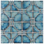 Moonbeam Diva Blue 12 in. x 12 in. Porcelain Mosaic Tile (9.79 sq. ft. / Case)