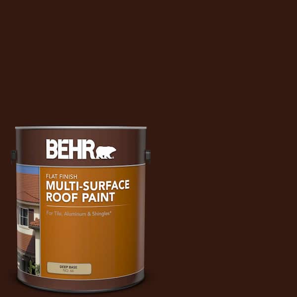 BEHR 1 gal. #RP-20 Bark Brown Flat Multi-Surface Exterior Roof Paint