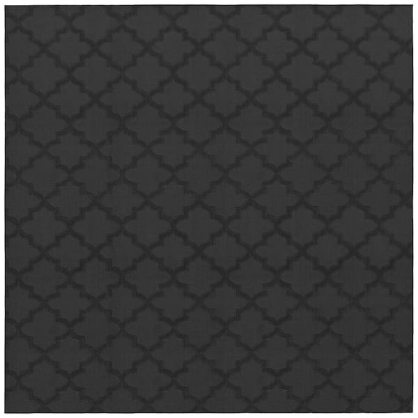 Garland Rug Quatro Cinder Gray 12 ft. x 12 ft. Quatrefoil Polypropylene Square Area Rug