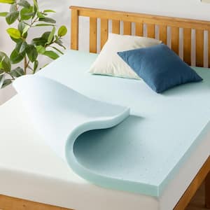 2.5 in. Short Queen Cooling Gel Ventilated Memory Foam Mattress Topper