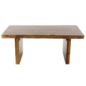 40 in. Brown Medium Rectangle Wood Handmade Coffee Table