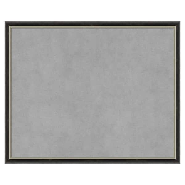 Amanti Art Theo Black Silver Narrow 21 in. x 17 in Framed Magnetic Board