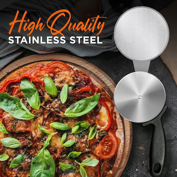 Martha Stewart Stainless Steel 4 in. Pizza Cutter Kitchen Utensil