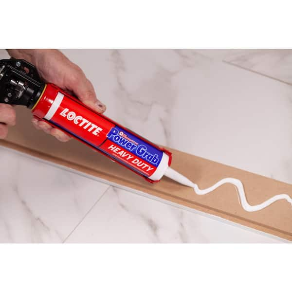  Loctite Power Grab Express Heavy Duty Construction Adhesive,  Versatile Construction Glue for Wood, Wall, Tile, Foam Board & More - 9 fl  oz Cartridge, Pack of 1 : Everything Else