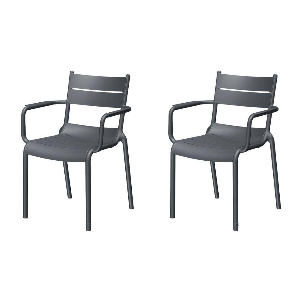 Naples A Stackable Armchair Dark Grey, 2-Pieces price history on PriceWatchPro