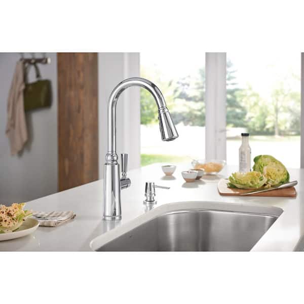 Coretta Single-Handle Pull-Down Sprayer Kitchen Faucet with Reflex and Power Boost in Chrome