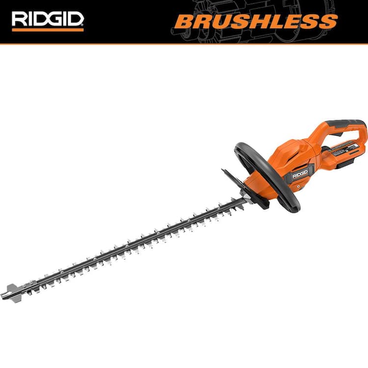 RIDGID 18-Volt Brushless 22 in. Cordless Hedge Trimmer and Pruning Shears (Tool Only)