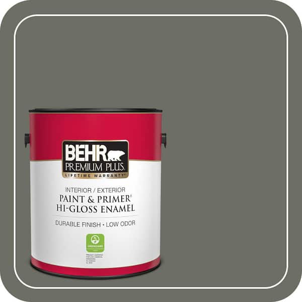 BEHR PREMIUM PLUS 1 gal. #N380-6 Bonsai Trunk Hi-Gloss Enamel Interior/Exterior Paint & Primer