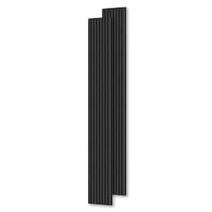 0.9 in. x 1.05 ft. x 7.87 ft. Black Acoustic/Sound Absorb 3 D Oak Overlapping Wood Slat Decorative Wall Paneling 2-Pack