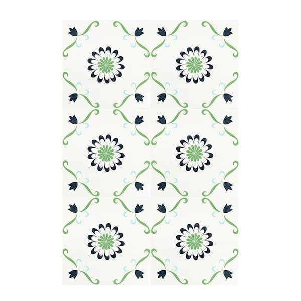 12 in. x 12 in. Vinyl Peel and Stick Backsplash, Wall Tile for Kitchen and Bathroom, Multi-Colored (12 sq. ft./ 12-Pack)