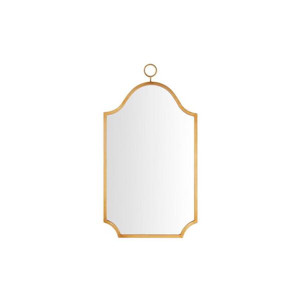 StyleWell Medium Ornate Arched Gold Antiqued Classic Accent Mirror (28 in. H x 15 in. W)
