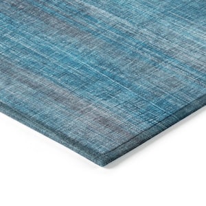 Chantille ACN552 Blue 1 ft. 8 in. x 2 ft. 6 in. Machine Washable Indoor/Outdoor Geometric Area Rug