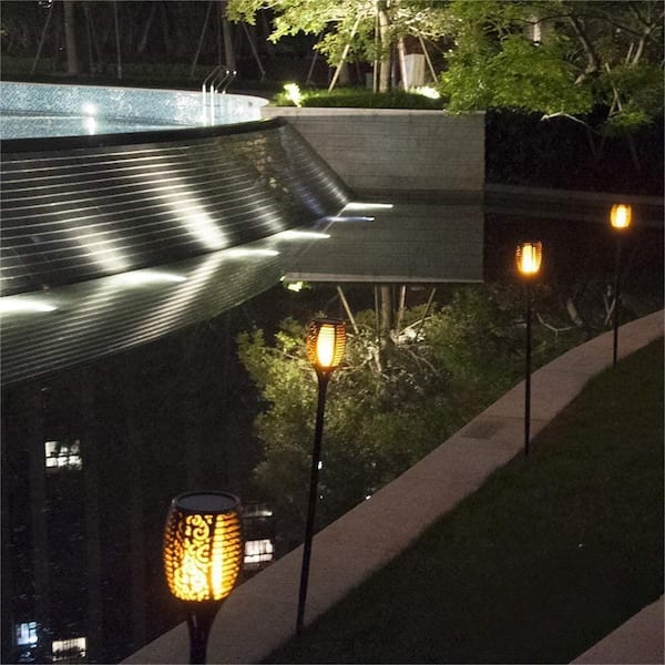 Cubilan Solar Lights Outdoor Upgraded 43 in. 96 LED