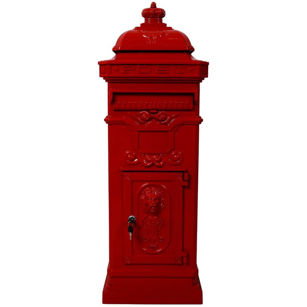 Red Rainproof Garden Floor Letter Box with Safety price history on PriceWatchPro