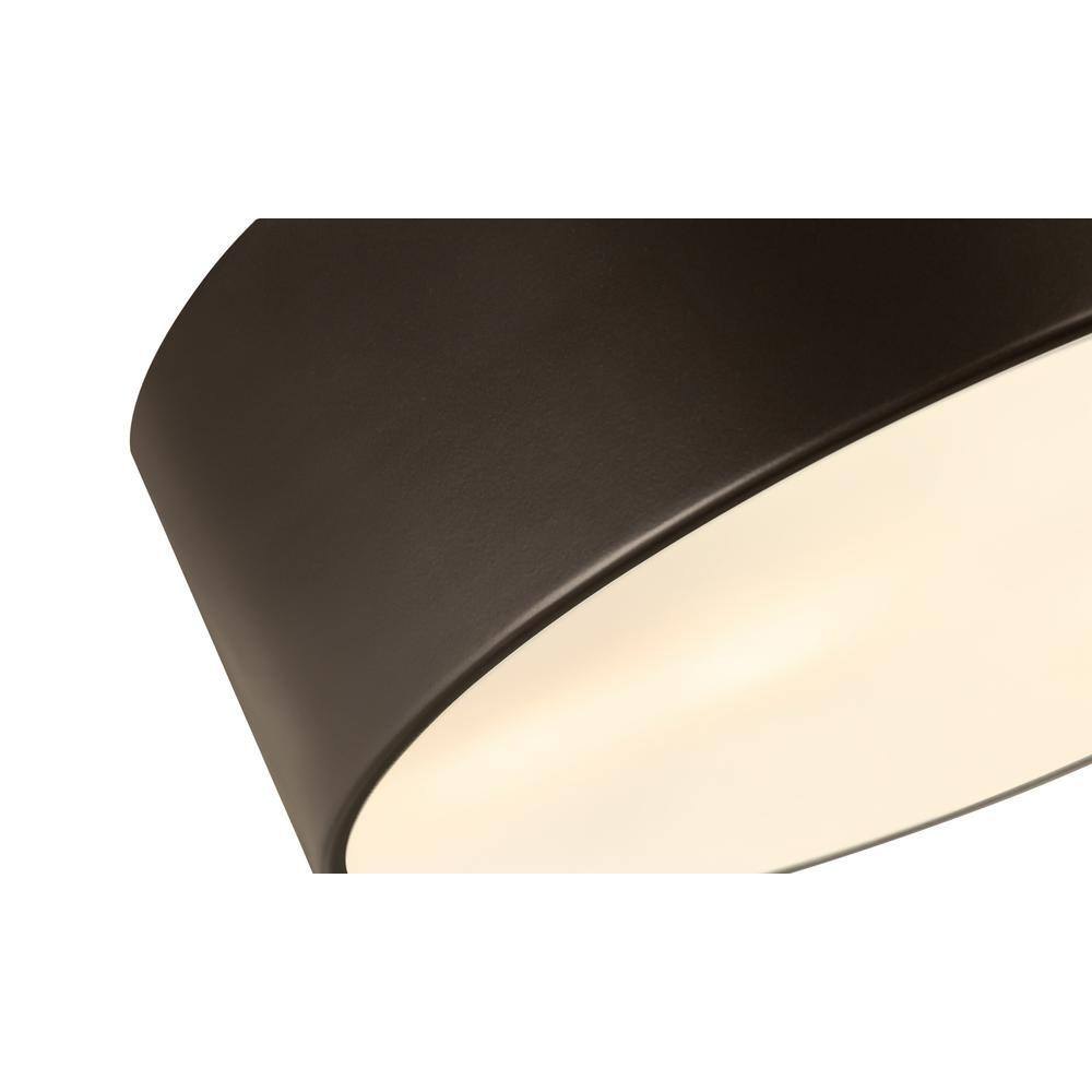 Harley 16" Bronze Glass Drum LED Flush Mount
