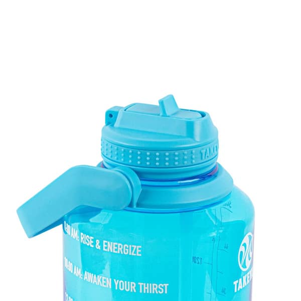 Takeya Tritan Sports Water Bottles with Spout Lid - Black & Breezy Blue - 24 oz