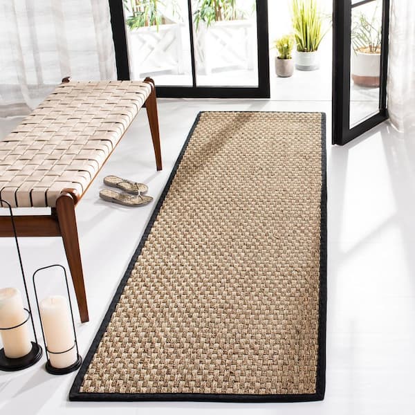 Jute Border Rug in Coastal Blue, 9' x 12' | Serena & Lily