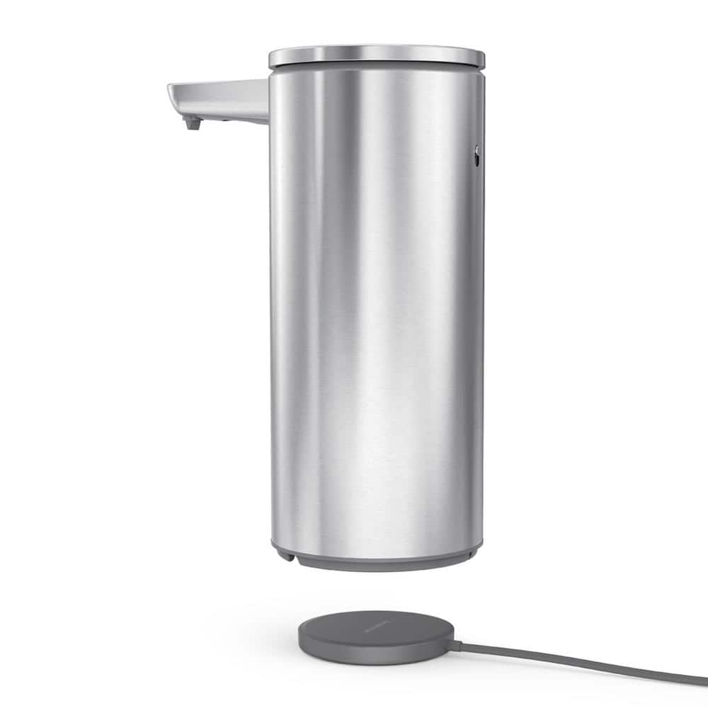 Brushed Stainless Steel Touch-Free Sensor Soap Pump with Caddy