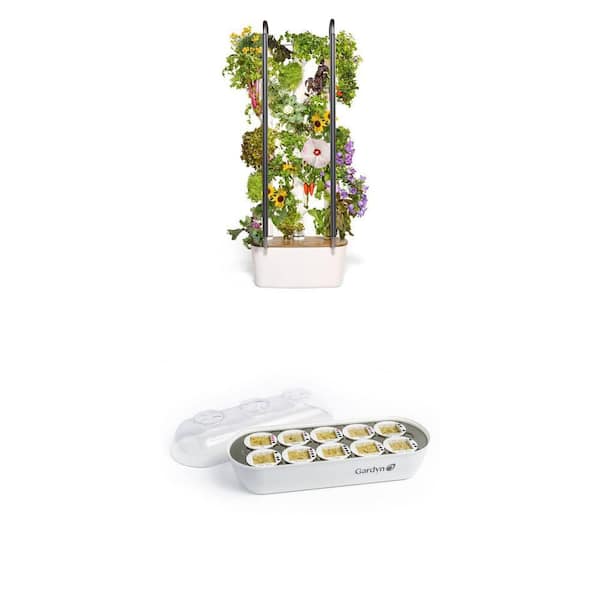 Hydroponics Growing System Kit with 30 Non-GMO Plants, LED Grow Lights and Seed Starter Tray Combo