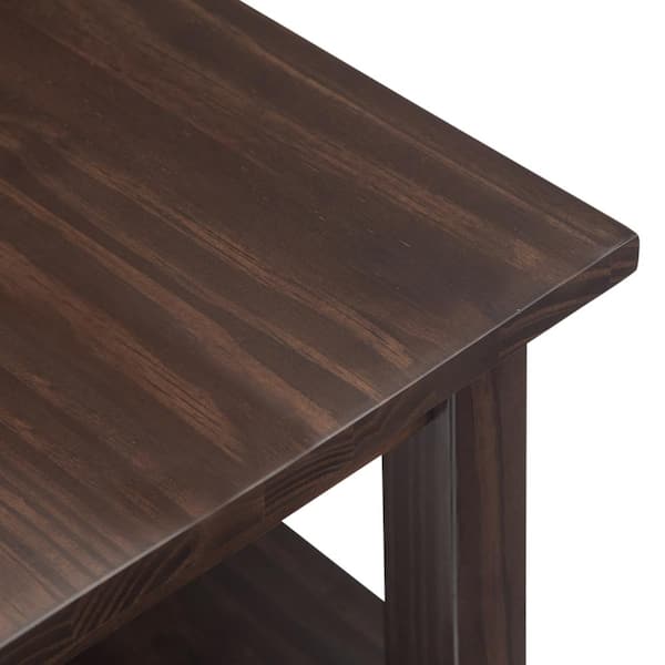 Simpli Home Warm Shaker Solid Wood Desk - Tobacco Brown