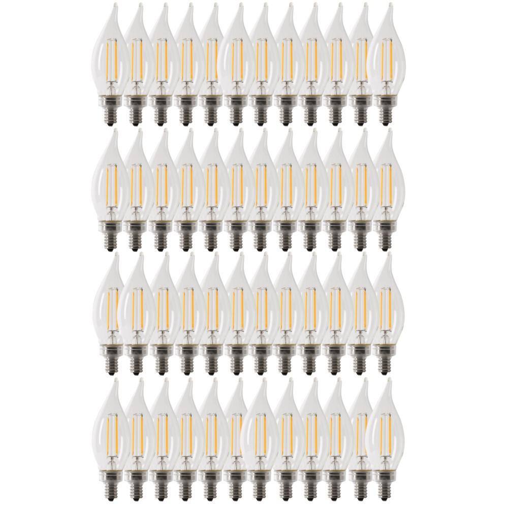100-Watt Equivalent BA10 E12 Candelabra Dimmable Filament CEC Clear Chandelier LED Light Bulb, Daylight 5000K (48-Pack) price history on PriceWatchPro
