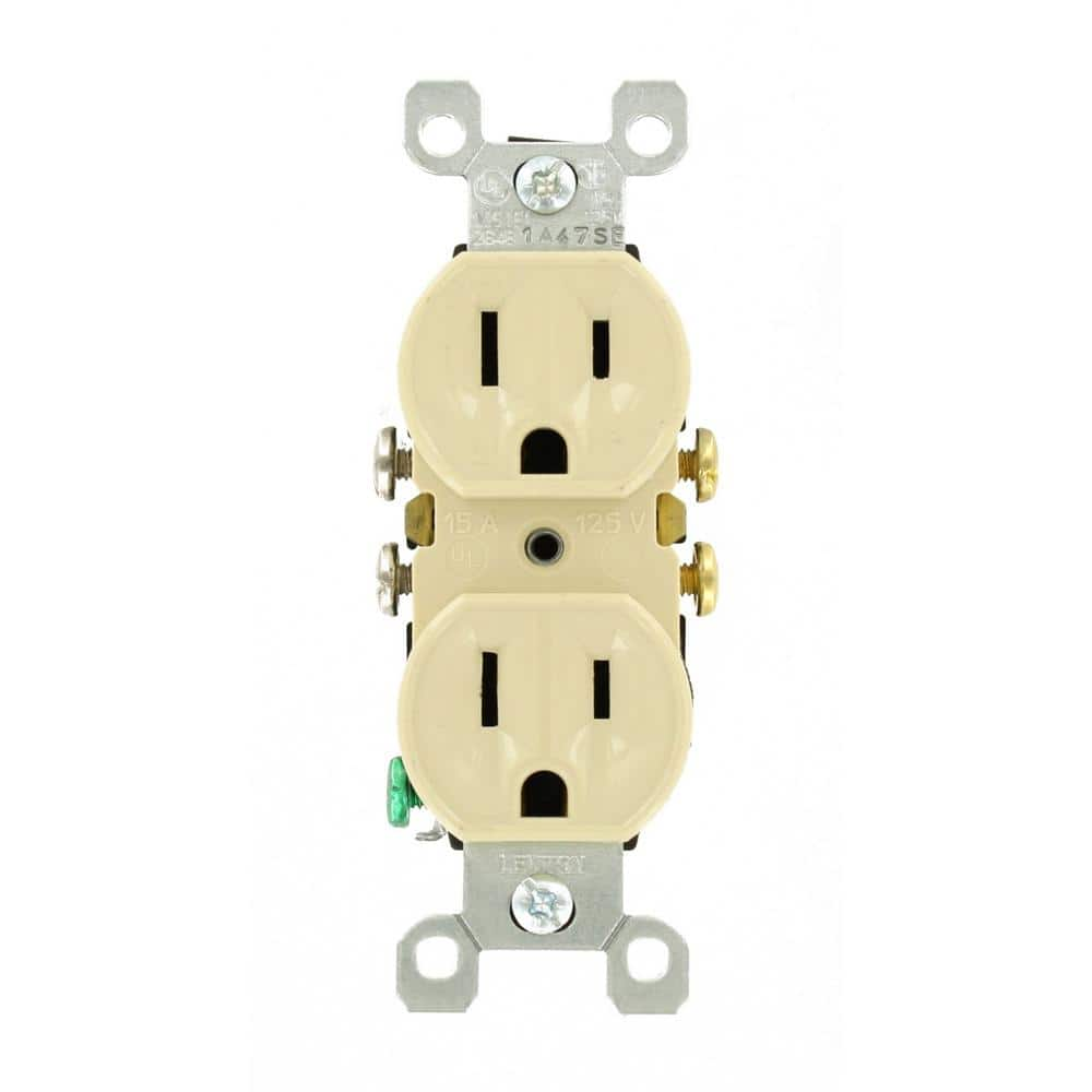 UPC 078477151273 product image for 15 Amp 125 V Duplex Outlet/Receptacle, Ivory (1-Pack) 05320-00I | upcitemdb.com