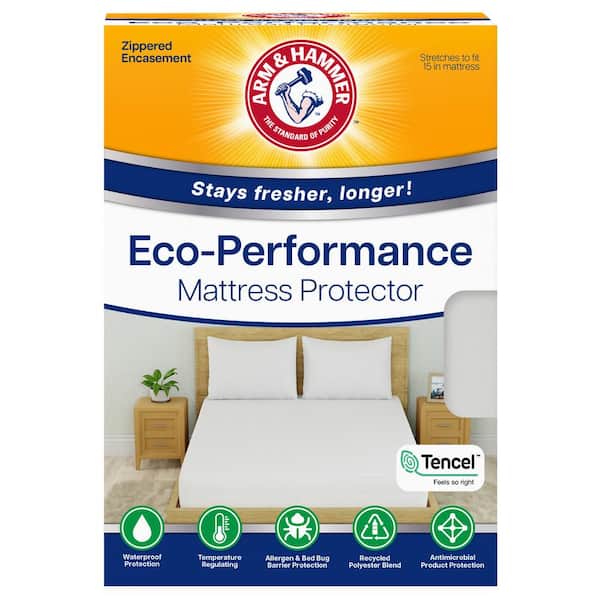Arm & Hammer Eco Performance Polyester and Tencel Zippered Full Mattress Protector