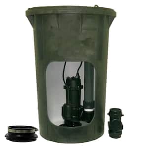 1/2 HP Submersible Pre-Plumbed Sewage Ejector Basin System