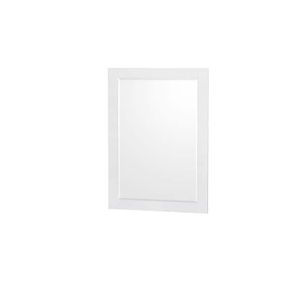 Sheffield 24 in. W x 33 in. H Framed Rectangular Bathroom Vanity Mirror in White