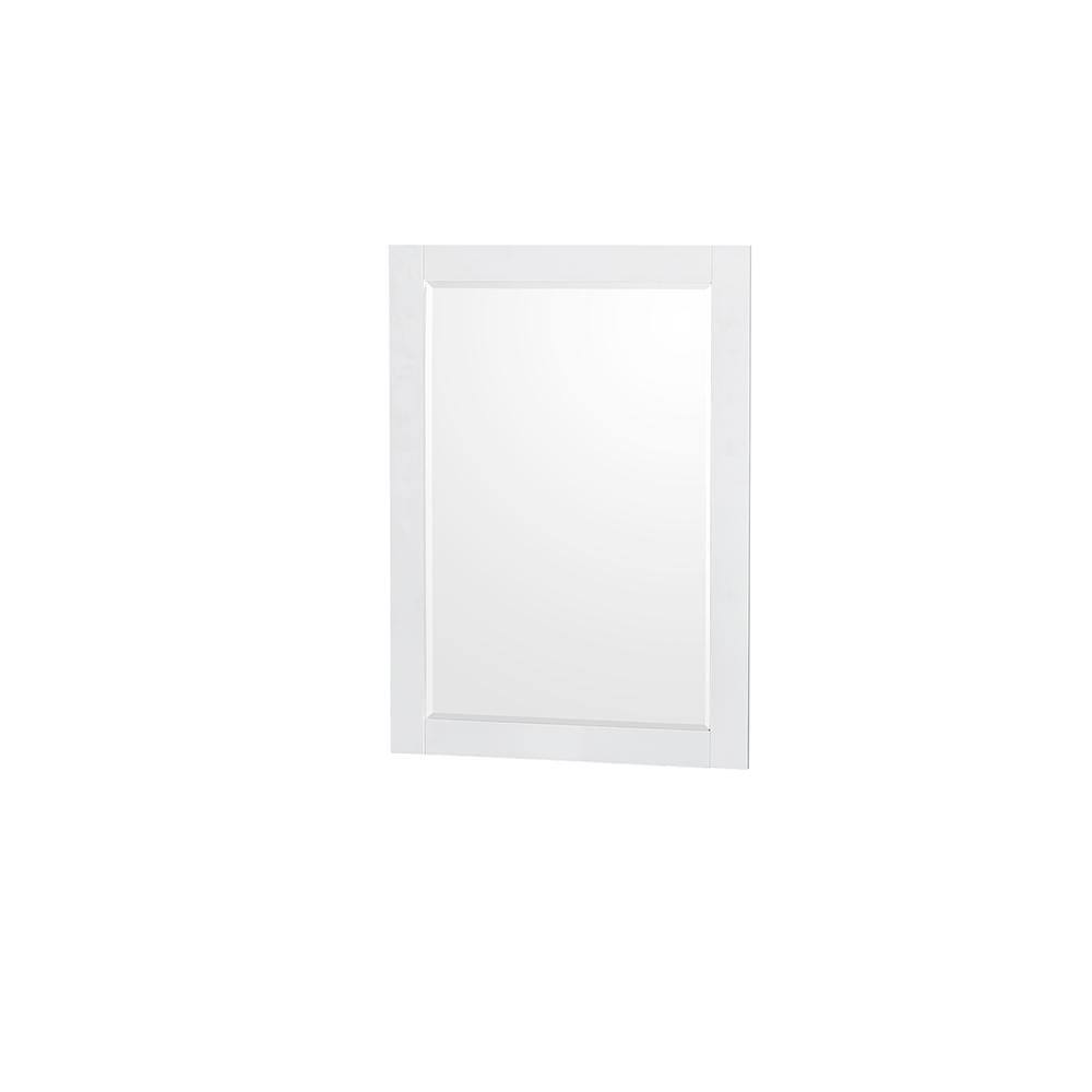 Sheffield 30" White Bathroom Vanity Set with Cultured Marble Top and Mirror