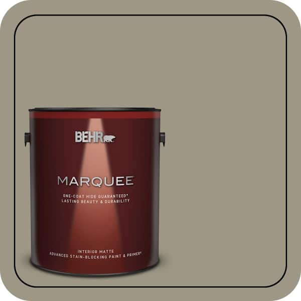 BEHR MARQUEE 1 gal. #PPU8-20 Dusty Olive One-Coat Hide Matte Interior Paint & Primer