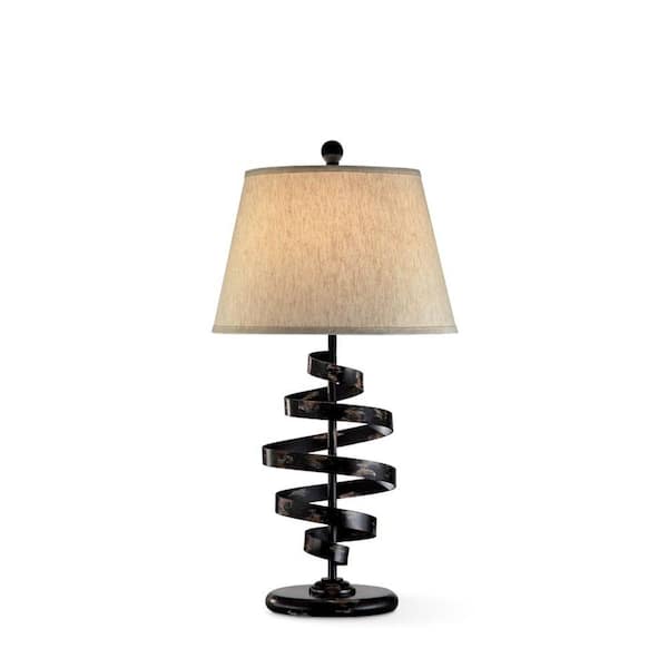 ORE International 32 in. Black Modern Twist Table Lamp