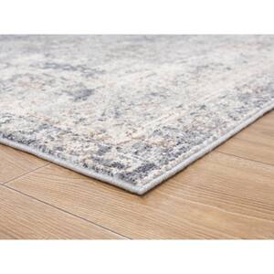Fareville Gray/Brown Bordered 7 ft. 10 in. x 10 ft. 10 in. Area Rug