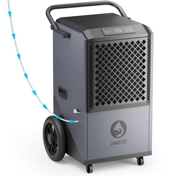 ANDTE 305 pt. 9,000 Sq. Ft. Bucket Less Commercial and Industrial Dehumidifier in. Black