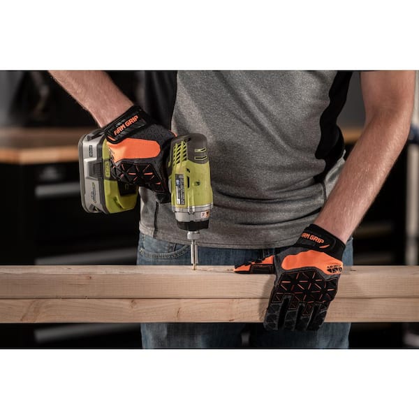 FIRM GRIP Large PRO-Fit Flex Impact Gloves 55322-06 - The Home Depot