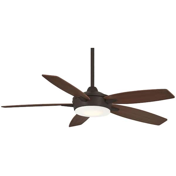 Espace 52 in. Integrated LED Indoor Oil Rubbed Bronze Ceiling Fan with Light with Remote Control