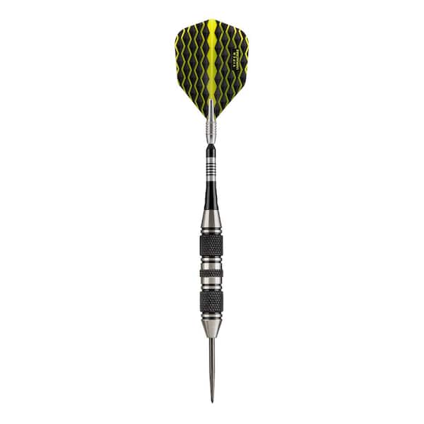 Viper The Freak 22 g Black and Yellow 3 Knurled Rings Barrel Steel Tip Dart Set  22-1703-22 - The Home Depot