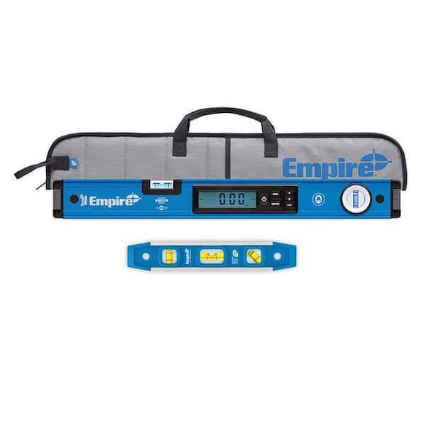 Milwaukee 24 in. True Blue Magnetic Digital Box Beam Level with Case with 9 in. Torpedo Level