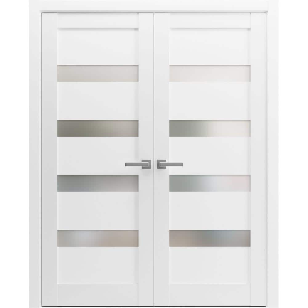 64 in. x 96 in. White Finished Universal/Reversible Solid MDF Assembly Required Interior Door Kit price history on PriceWatchPro