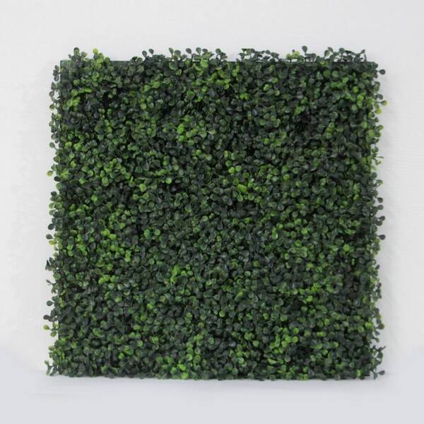 Ejoy Artificial Boxwood Tile With Installable Back Board,20"x 20"/pc (18pc)