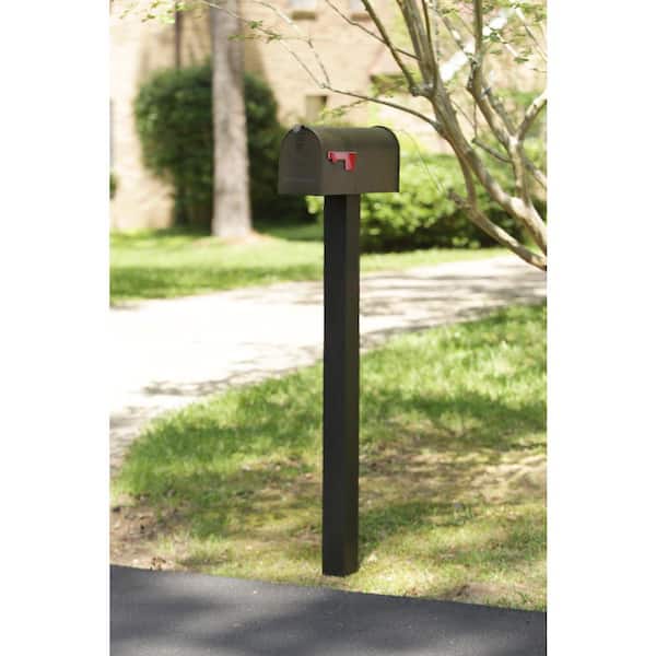 Elite Bronze, Medium, Steel, Post Mount Mailbox