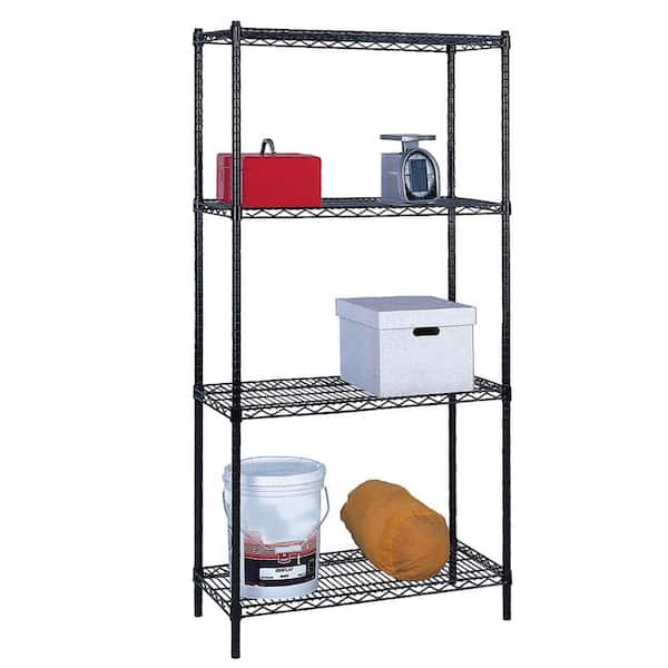 4 Tier Steel Wire Shelving Unit, Storage Concepts Wire Shelving