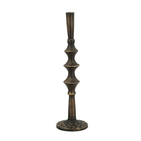 IRON CANDLE STAND Sサイズ2点　Lサイズ2点セット Sculptural Black Iron Candle Holder 2-Pack, S: 3. 9 x 3. 9 x 13. 8