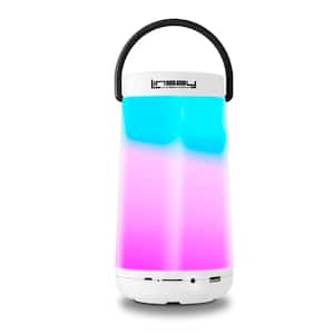 LED Light Party Show Indoor/Outdoor Bluetooth Speaker in White