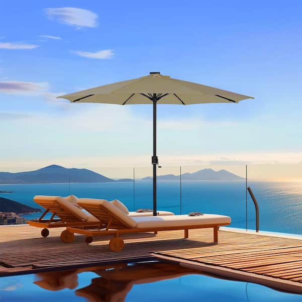 academy patio umbrella Mosaic 10 x 6.5 ft Rectangular Patio Umbrella