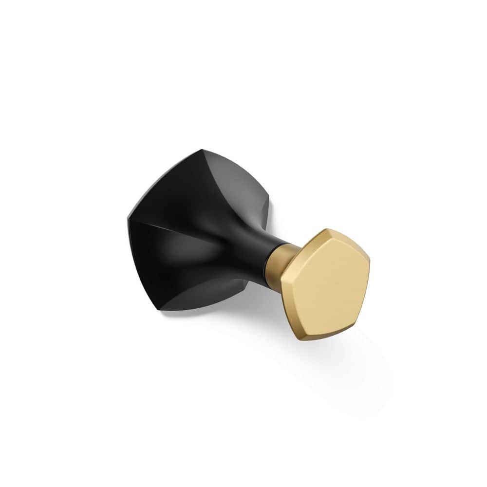 Occasion Knob Robe Hook in Matte Black with Moderne Brass Trim price history on PriceWatchPro